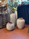 Pots en terre cuite à motif blanchit ( de 25€ à 62€ )